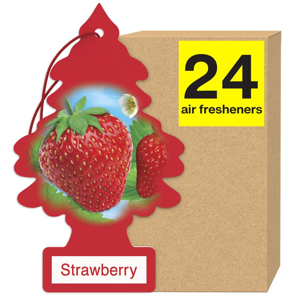 Ambientador Little Trees Para Colgar En Coche, Aroma A Fresa, 24 Unidades - Venta Internacional. $854