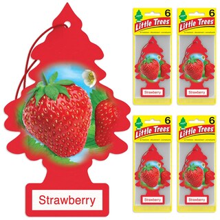 Foto 2 | Ambientador Little Trees Para Colgar En Coche, Aroma A Fresa, 24 Unidades - Venta Internacional.