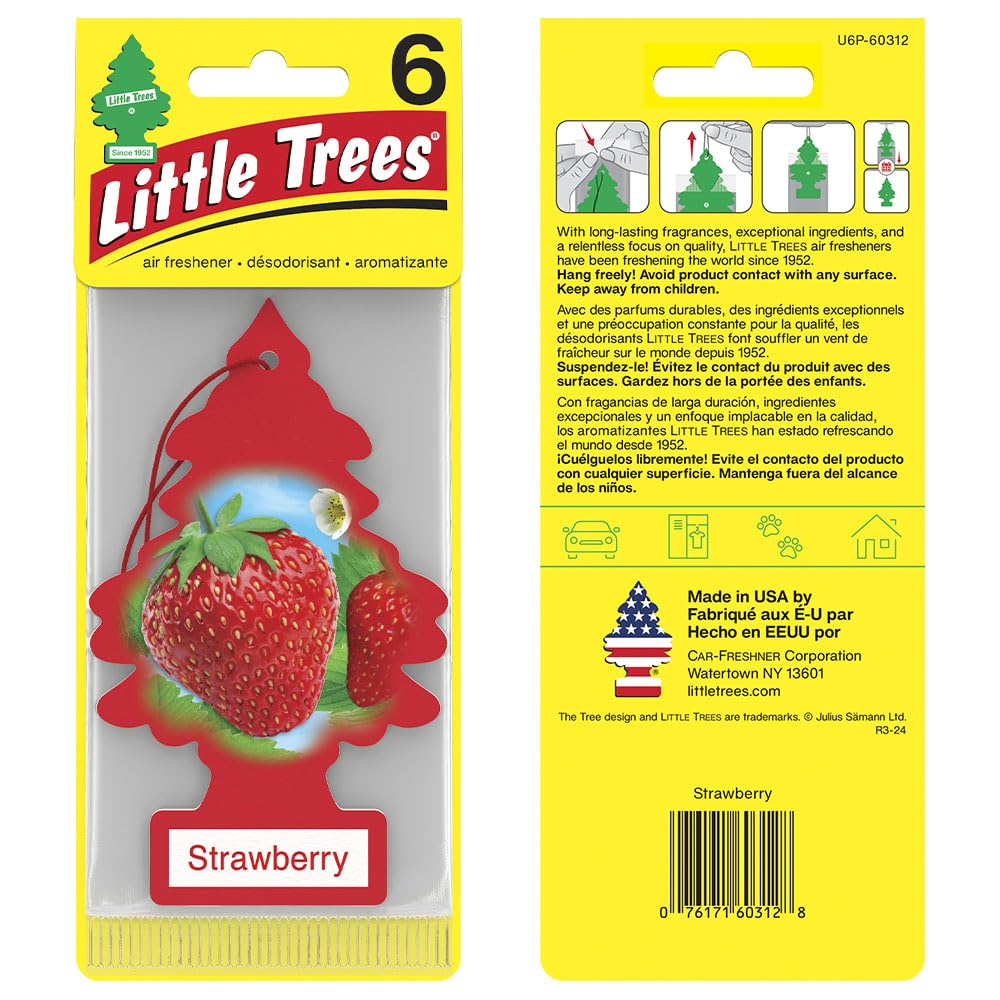 Foto 4 pulgar | Ambientador Little Trees Para Colgar En Coche, Aroma A Fresa, 24 Unidades - Venta Internacional.