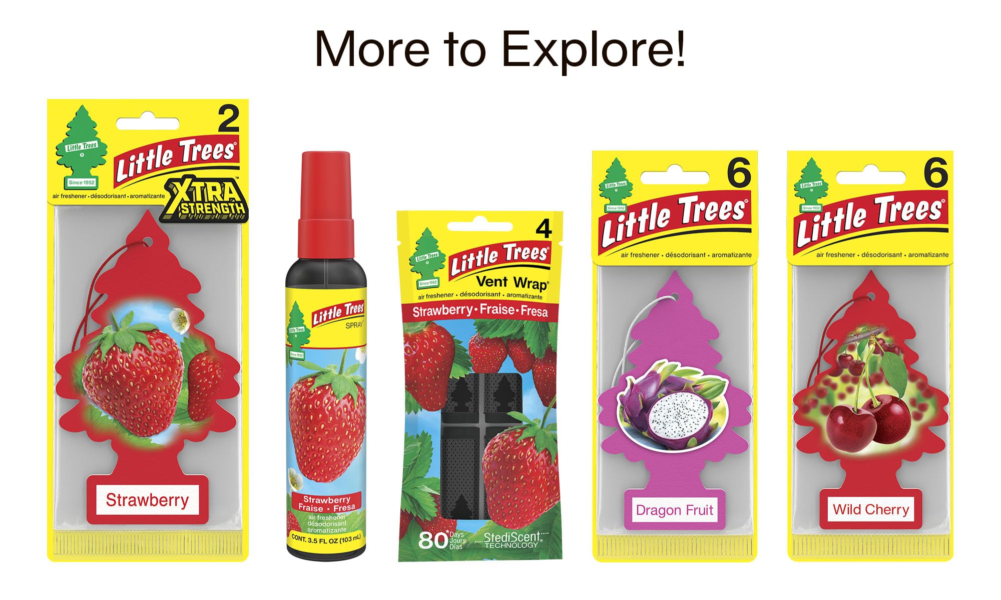 Foto 7 | Ambientador Little Trees Para Colgar En Coche, Aroma A Fresa, 24 Unidades - Venta Internacional.
