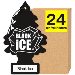 Foto 1 | Ambientador Little Trees Para Colgar En Coche, Hielo Negro, 24 Unidades - Venta Internacional.
