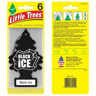 Foto 3 | Ambientador Little Trees Para Colgar En Coche, Hielo Negro, 24 Unidades - Venta Internacional.