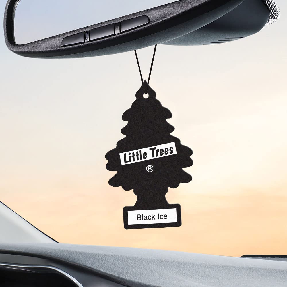 Foto 6 pulgar | Ambientador Little Trees Para Colgar En Coche, Hielo Negro, 24 Unidades - Venta Internacional.
