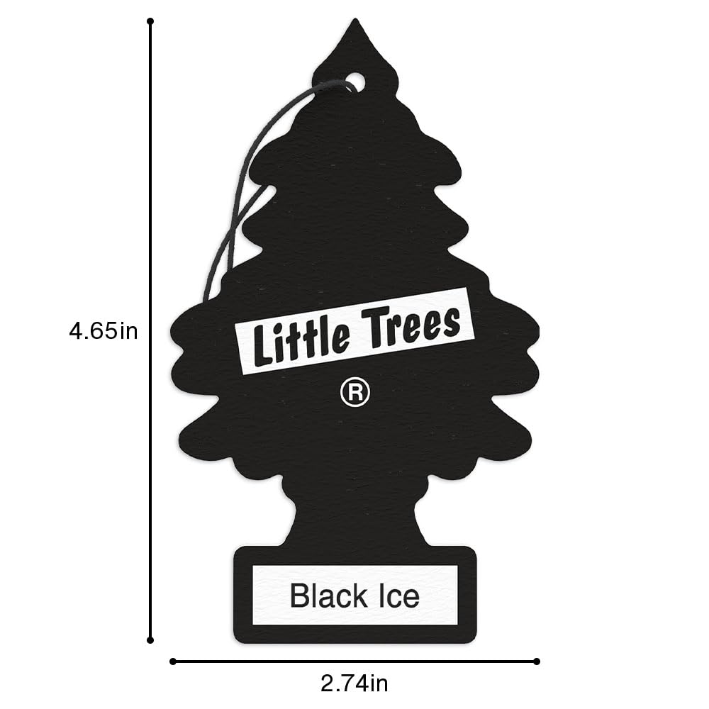 Foto 7 pulgar | Ambientador Little Trees Para Colgar En Coche, Hielo Negro, 24 Unidades - Venta Internacional.