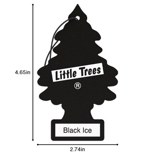 Foto 6 | Ambientador Little Trees Para Colgar En Coche, Hielo Negro, 24 Unidades - Venta Internacional.