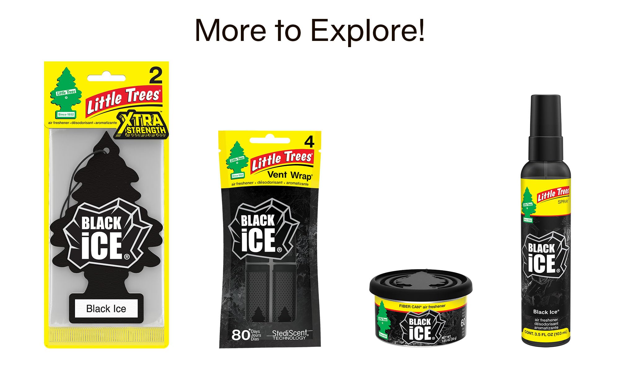 Foto 7 | Ambientador Little Trees Para Colgar En Coche, Hielo Negro, 24 Unidades - Venta Internacional.