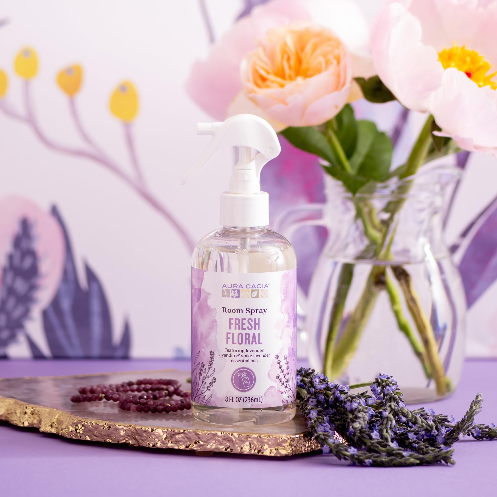 Foto 5 | Spray De Habitación Aura Cacia Fresh Floral, 240 Ml, Aroma Ligero - Venta Internacional.
