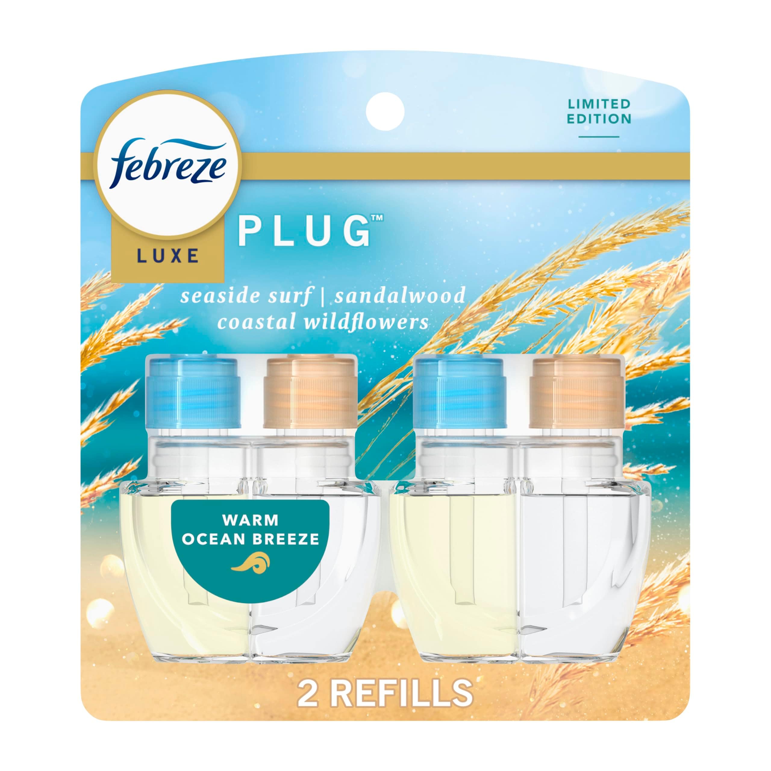 Ambientador Febreze Plug In Warm Ocean Breeze 2 Recambios - Venta Internacional. $577