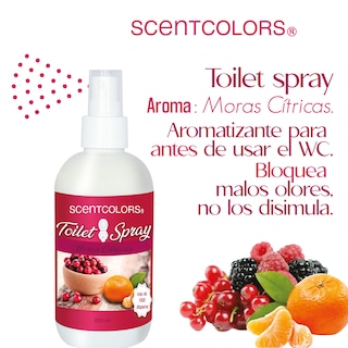 Foto 2 | Toilet Spray para Antes de Ir al Baño - Aromatizante para Wc -scent Colors - (250 Ml, Moras Citricas)