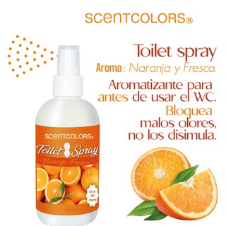 Foto 2 | Toilet Spray para Antes de Ir al Baño - Aromatizante para Wc -scent Colors - (250 Ml, Naranja Fresca)