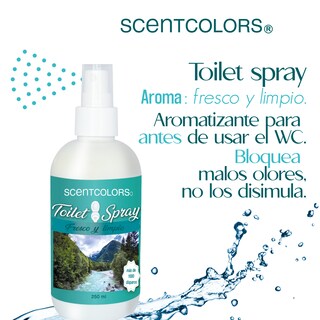Foto 2 | Toilet Spray para Antes de Ir al Baño - Aromatizante para Wc -scent Colors - (250 Ml, Fresco Y Limpio).
