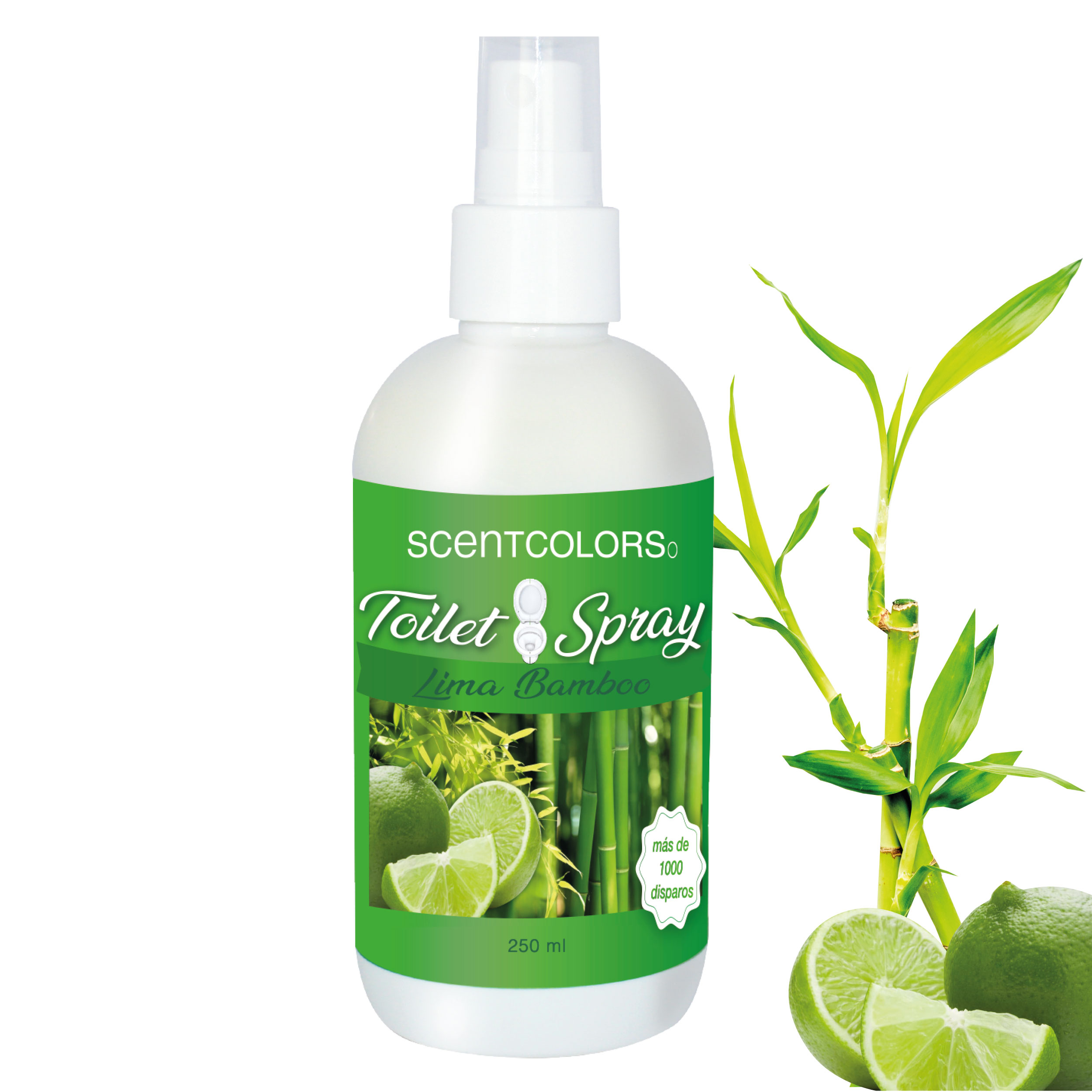 Foto 2 pulgar | Toilet Spray para Antes de Ir al Baño - Aromatizante para Wc -scent Colors - (250 Ml, Lima Bamboo)