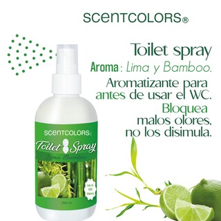 Foto 2 | Toilet Spray para Antes de Ir al Baño - Aromatizante para Wc -scent Colors - (250 Ml, Lima Bamboo)