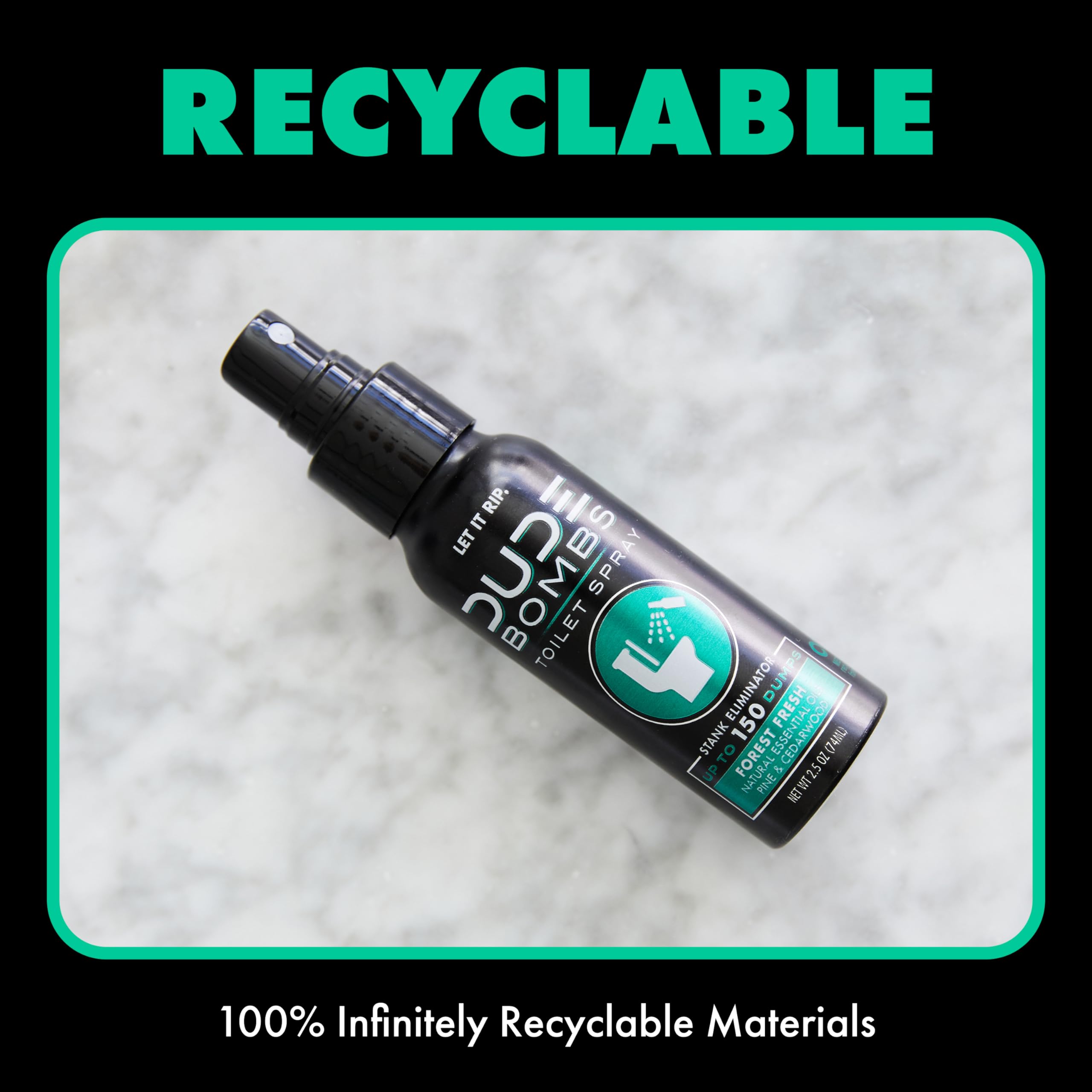 Foto 4 pulgar | Spray De Baño Dude Bombs Forest Fresh, Eliminador De Olores, 75 Ml - Venta Internacional.