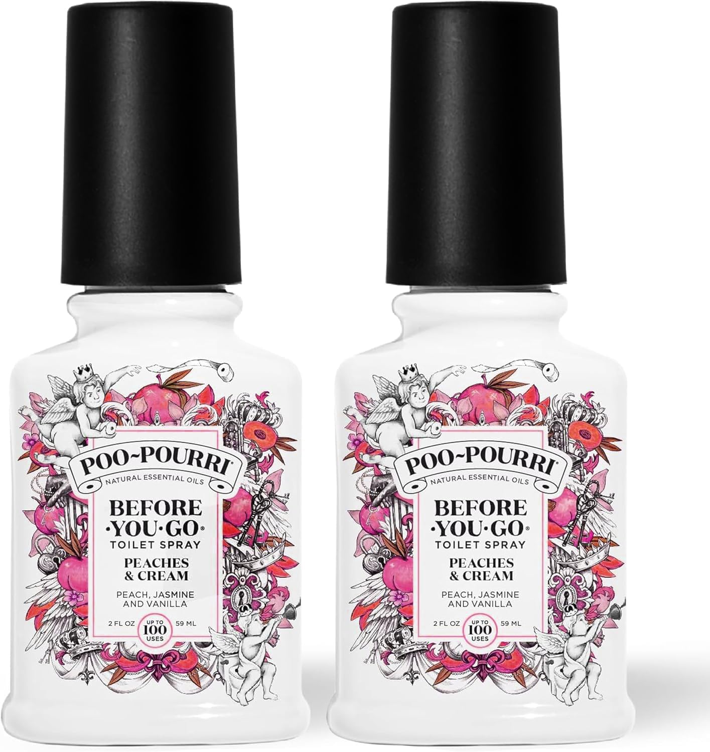 Foto 2 pulgar | Spray De Baño Poo-pourri  Melocotones Y Crema  60 Ml  Paquete De 2 - Venta Internacional.
