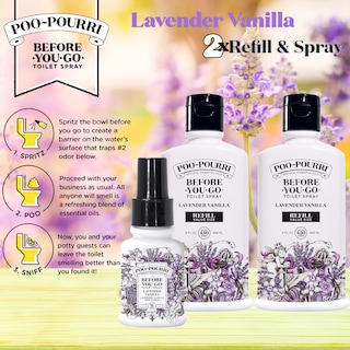 Foto 3 | Spray De Baño Poo-pourri Recambio De Lavanda Y Vainilla 265 Ml + 40 Ml - Venta Internacional.