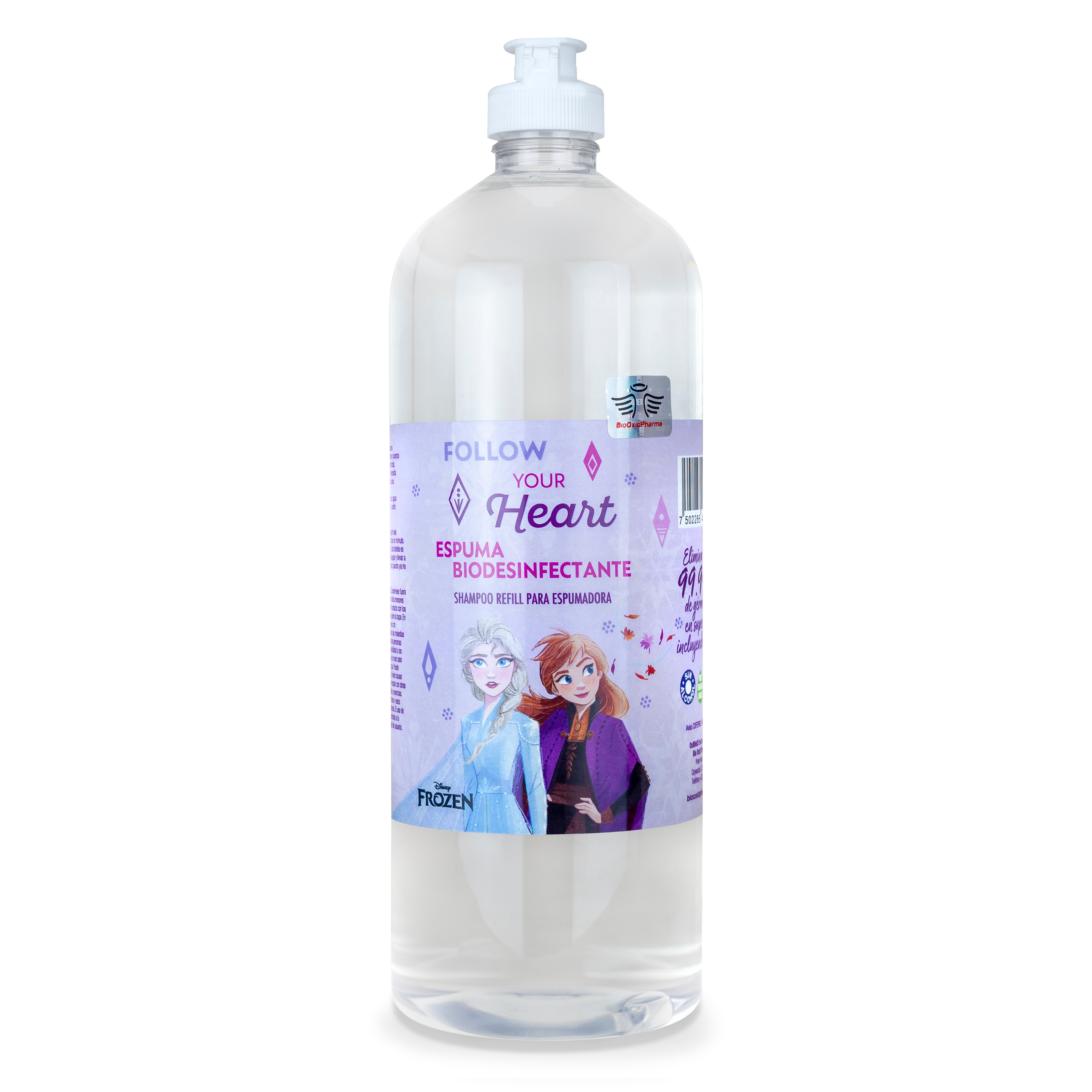 Espuma Bio Desinfectante Refil Disney Frozen Color Púrpura De 1 L Floral |  