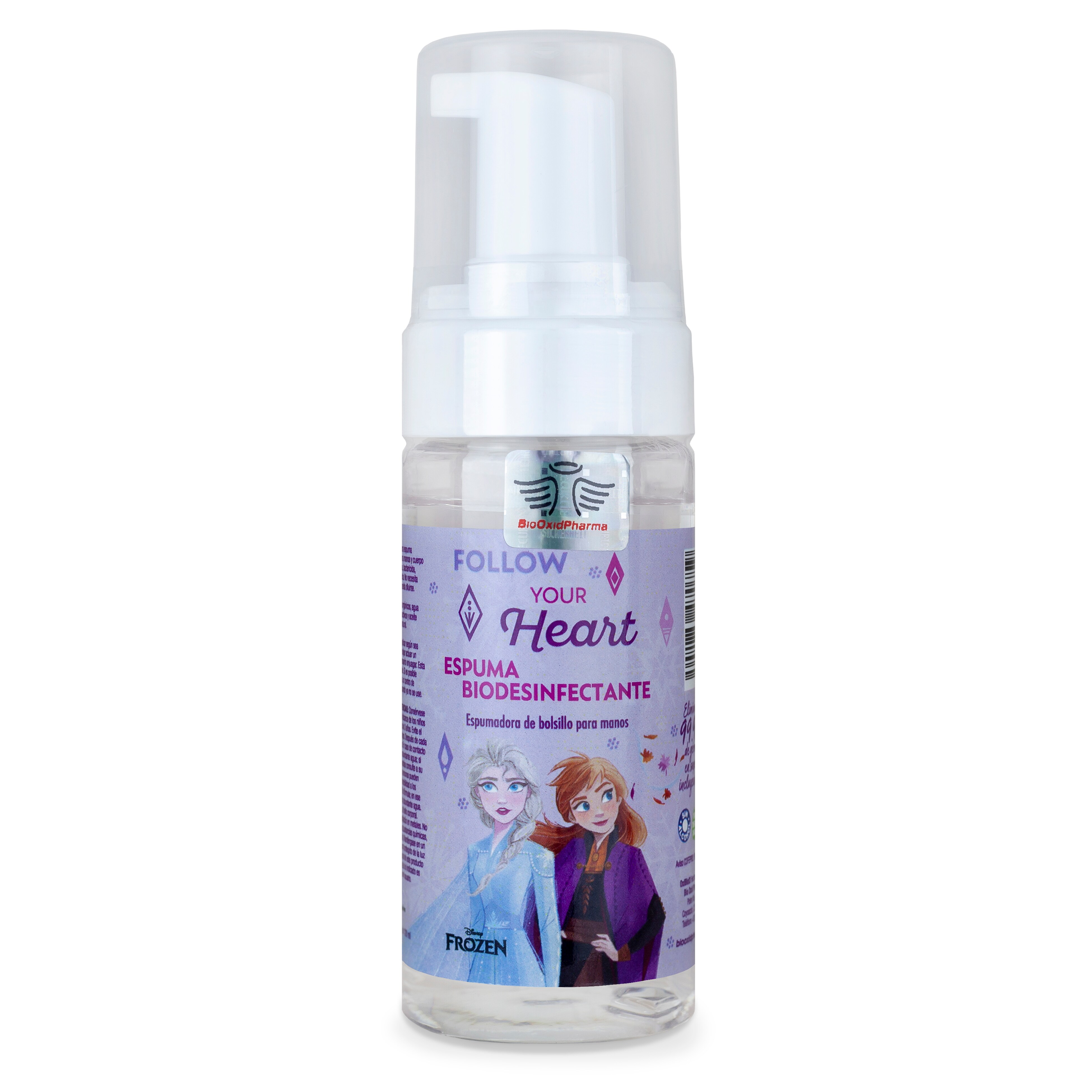 Espuma Bio Desinfectante Para Manos Disney Frozen Color Púrpura De 110 Ml  Floral 