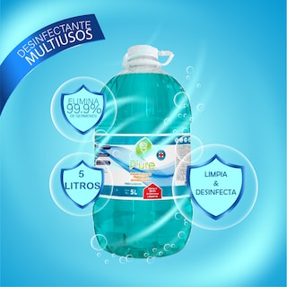 Foto 2 | Desinfectante Líquido Pure Multiusos Antibacterial Premium 5 L