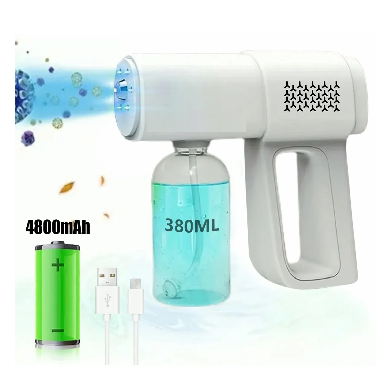 Foto 3 pulgar | Pistola Sanitizante y Desinfectante Eo Safe Imports ESI-501 color Blanco Inalámbrica