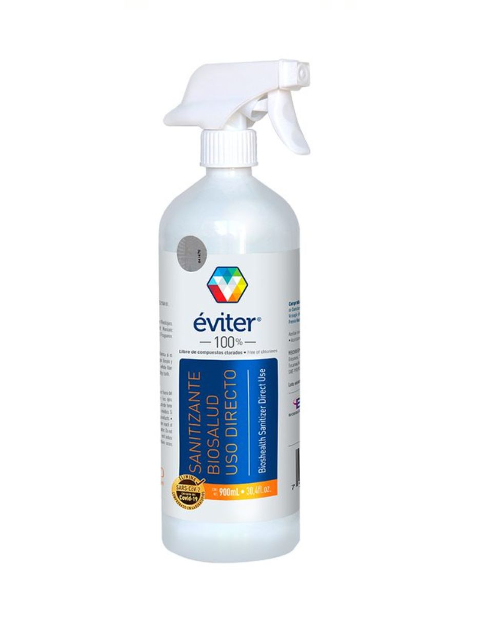 Foto 2 pulgar | Sanitizante Biosalud Uso Directo Éviter 900 Ml