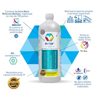 Foto 2 | Sanitizante para Nebulizar Biosalud Eviter 1l