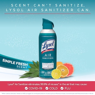 Foto 2 | Spray Desinfectante De Aire Lysol Simple Fresh Scent 300 Ml (paquete De 3) - Venta Internacional.