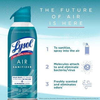 Foto 4 | Spray Desinfectante De Aire Lysol Simple Fresh Scent 300 Ml (paquete De 3) - Venta Internacional.