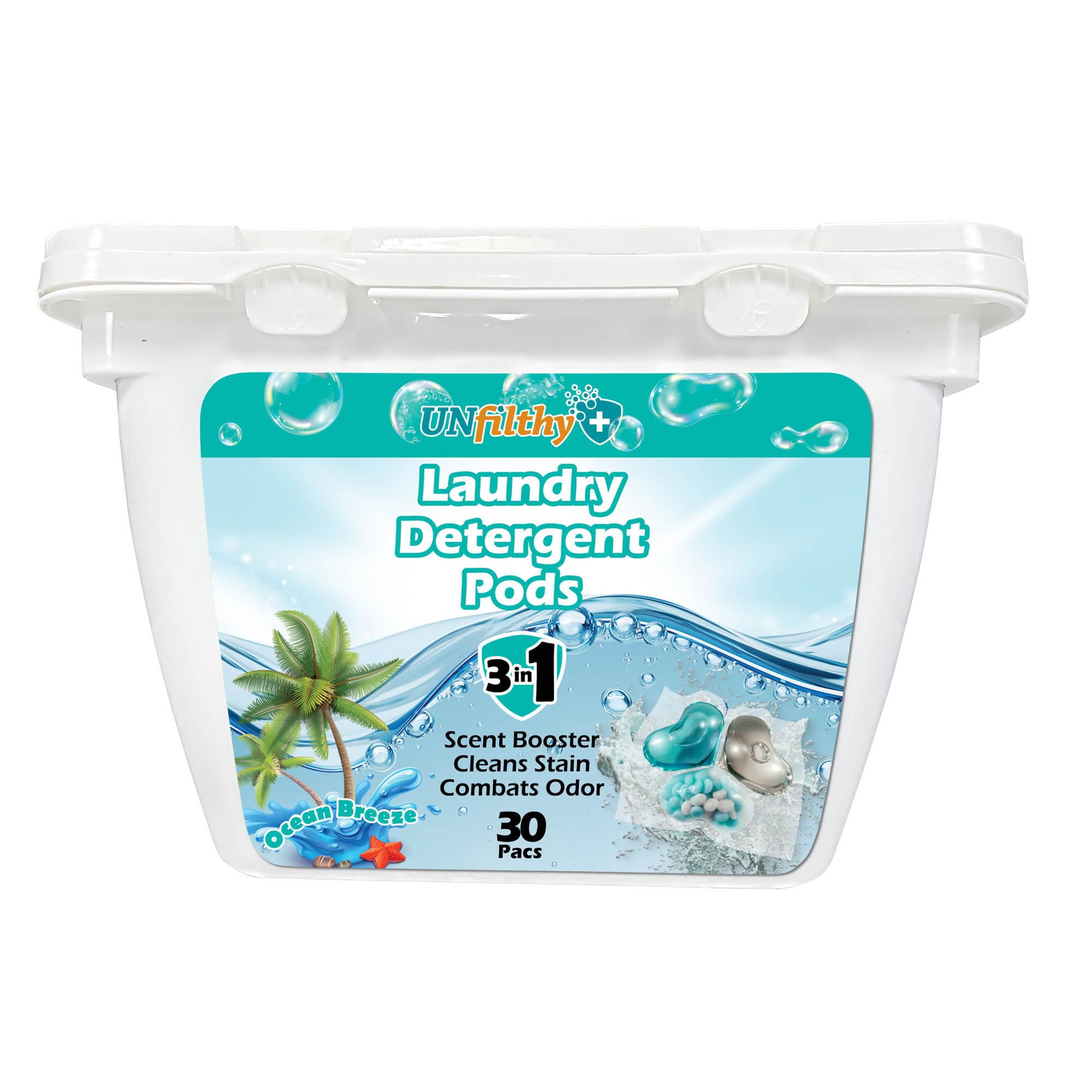 Laundry Pacs Unfilthy Concentrated Ocean Breeze (30 Unidades) - Venta Internacional. $776