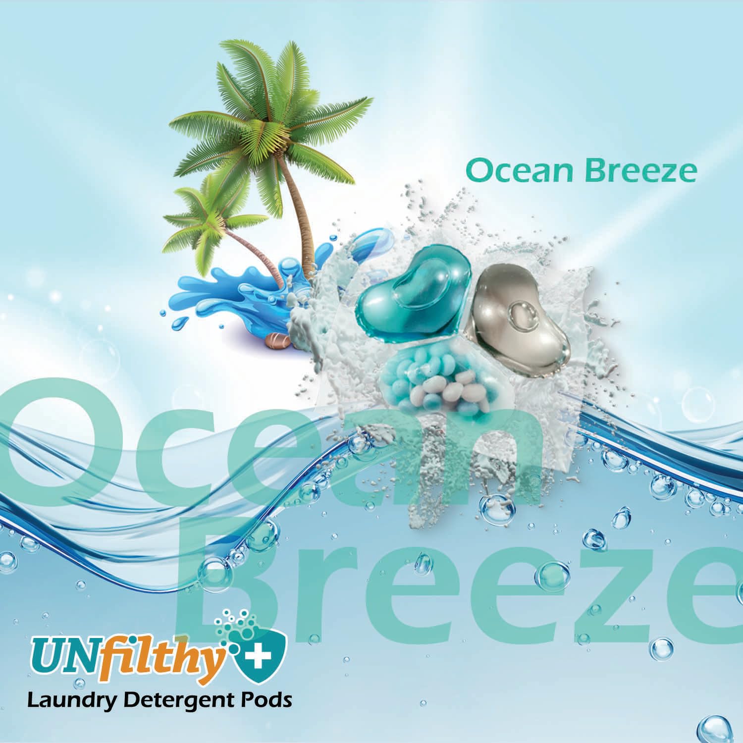 Foto 3 | Laundry Pacs Unfilthy Concentrated Ocean Breeze (30 Unidades) - Venta Internacional.