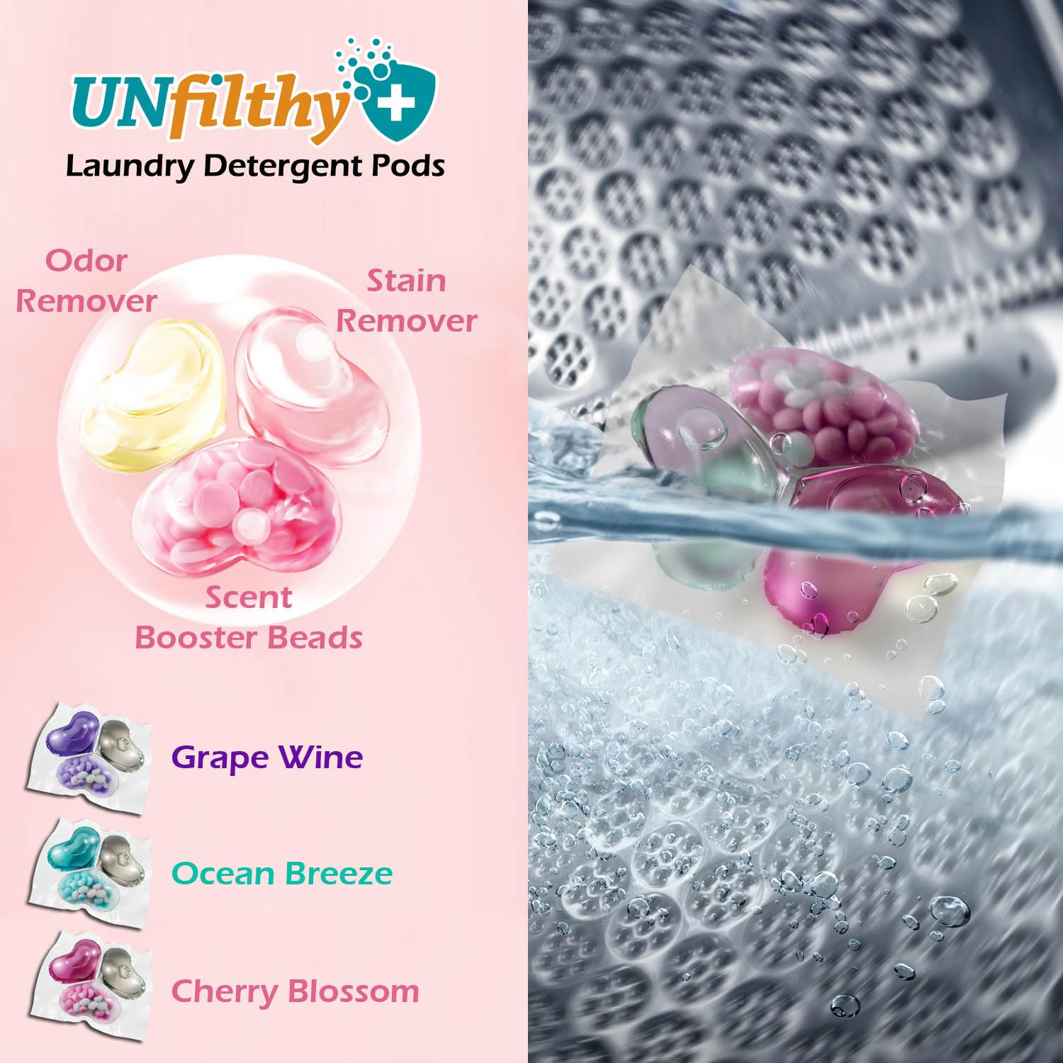 Foto 7 pulgar | Laundry Pacs Unfilthy Concentrated Ocean Breeze (30 Unidades) - Venta Internacional.
