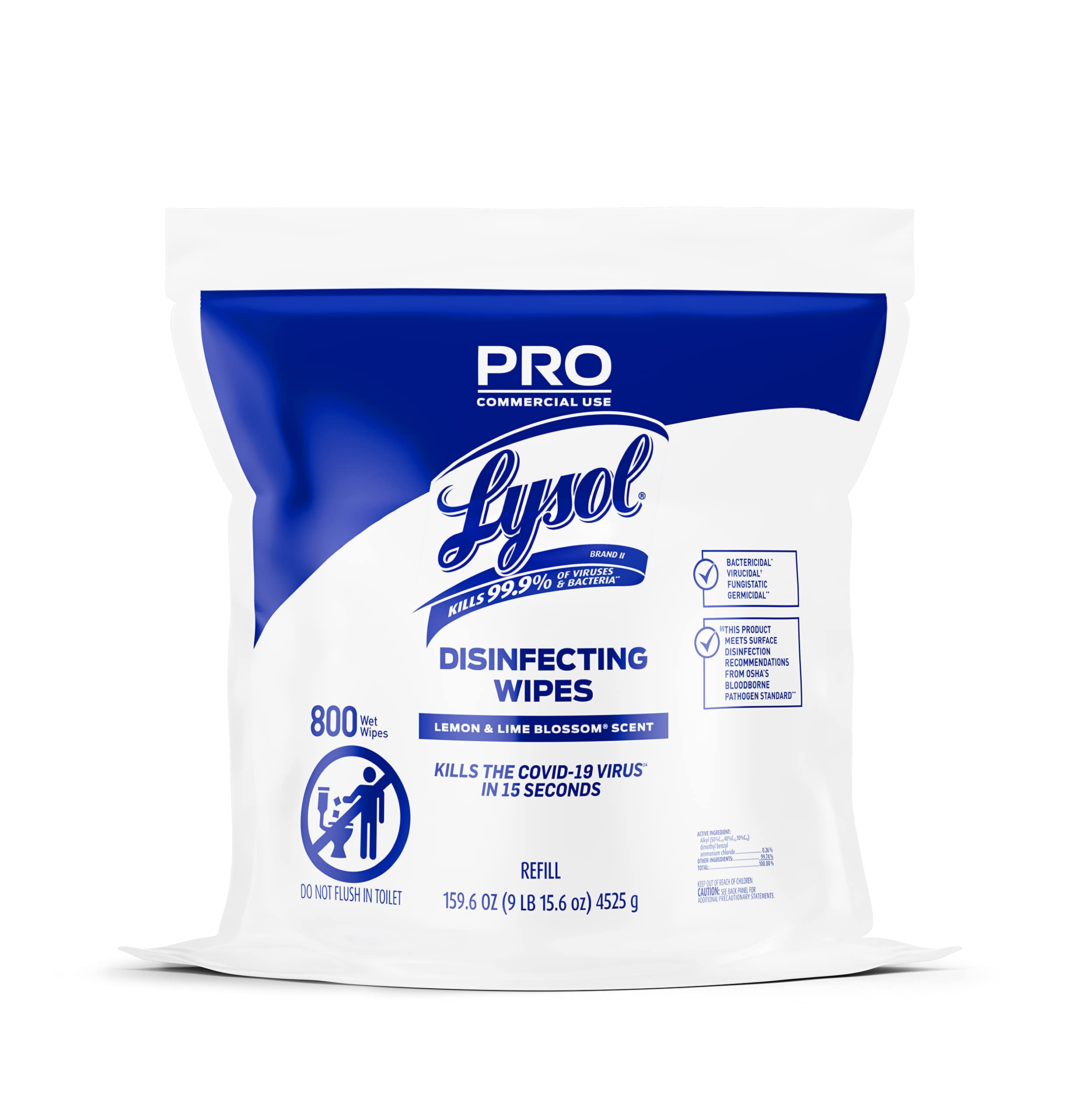 Foto 2 pulgar | Toallitas Desinfectantes Lysol Professional Lemon & Lime 2x800ct - Venta Internacional.
