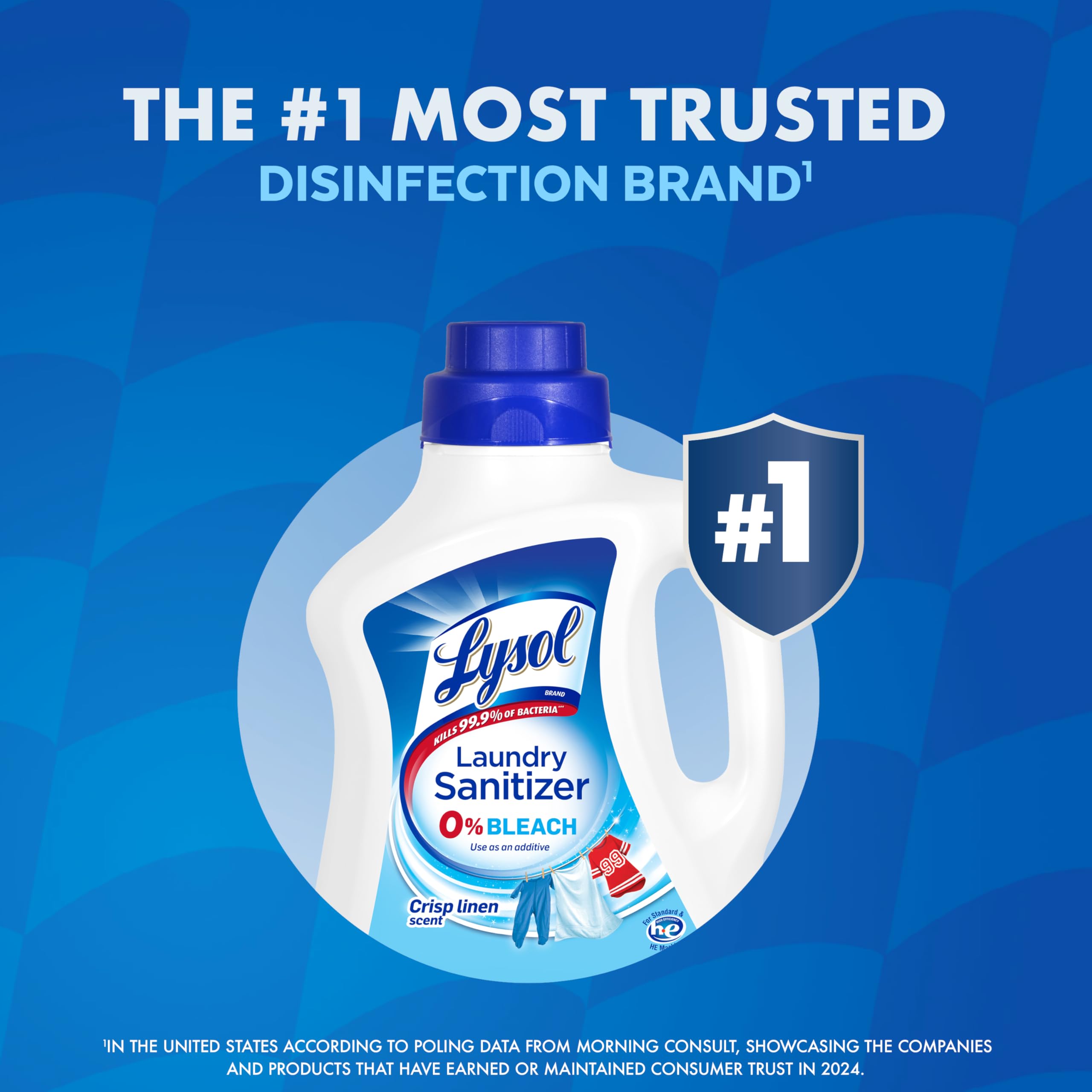 Foto 2 | Desinfectante Para Ropa Y Potenciador De Aromas Lysol Crisp Linen, 2,65 L - Venta Internacional.