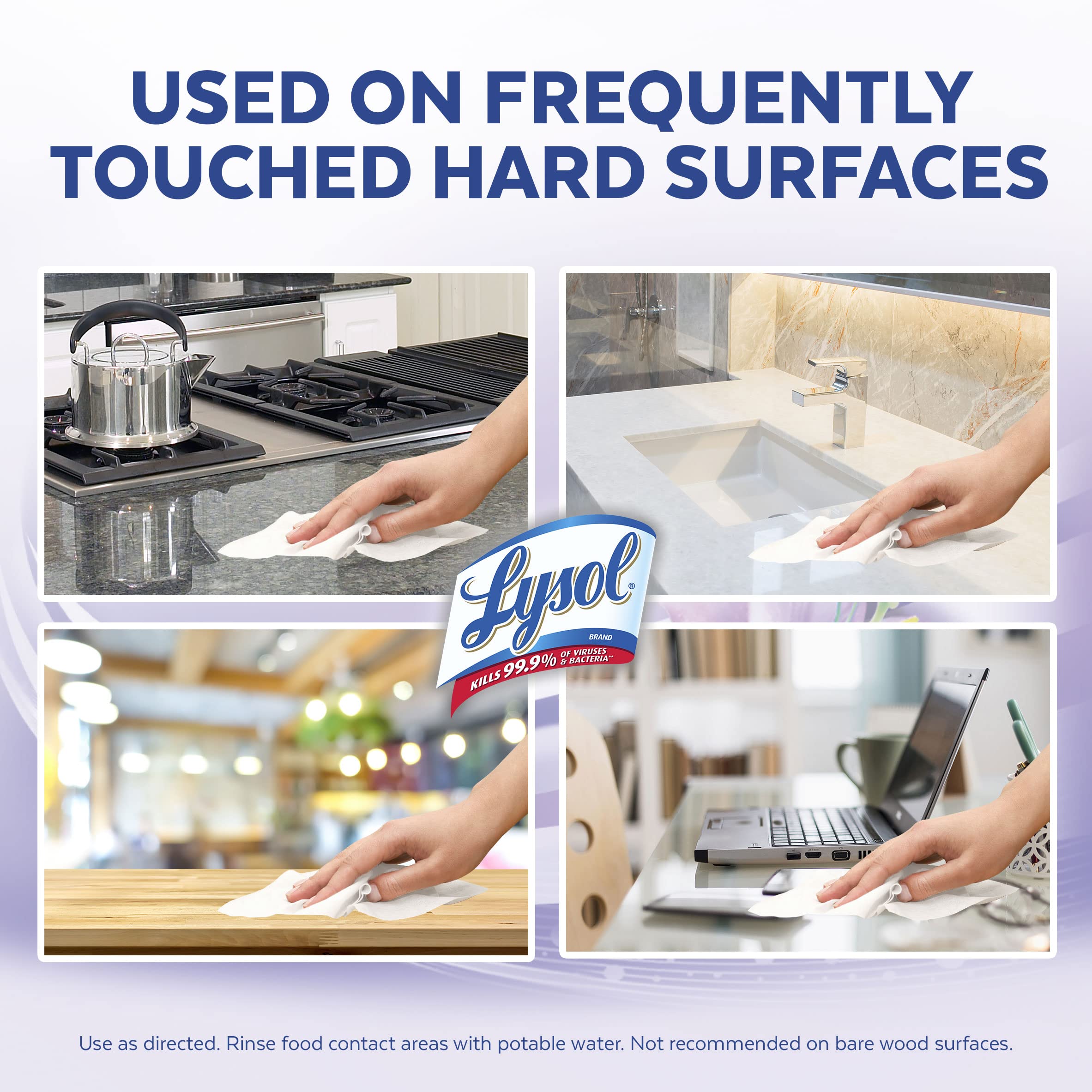 Foto 3 | Toallitas Desinfectantes Lysol Multi-surface Early Morning, 80 Unidades - Venta Internacional.