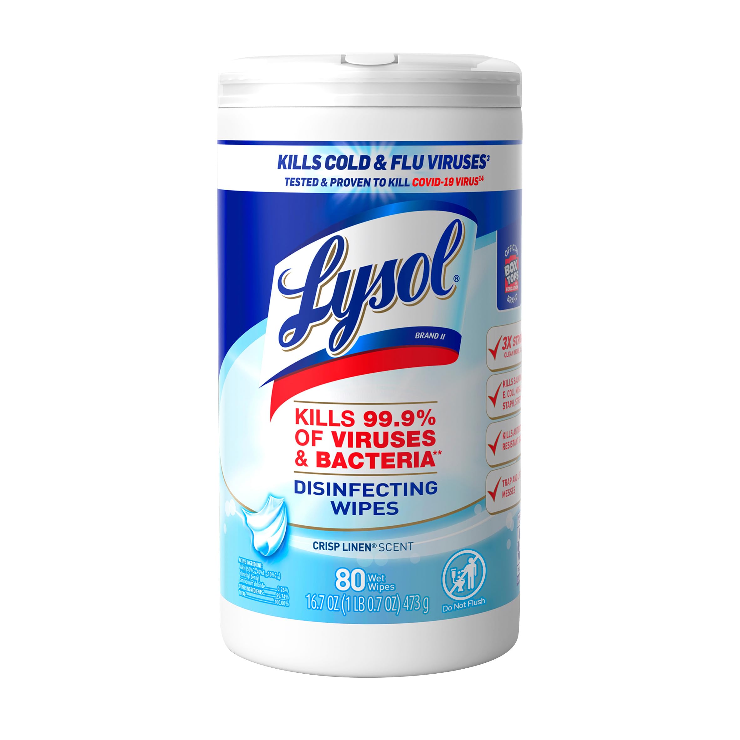 Foto 1 | Toallitas Desinfectantes Lysol Multisuperficie Antibacterianas, 80 Unidades - Venta Internacional.