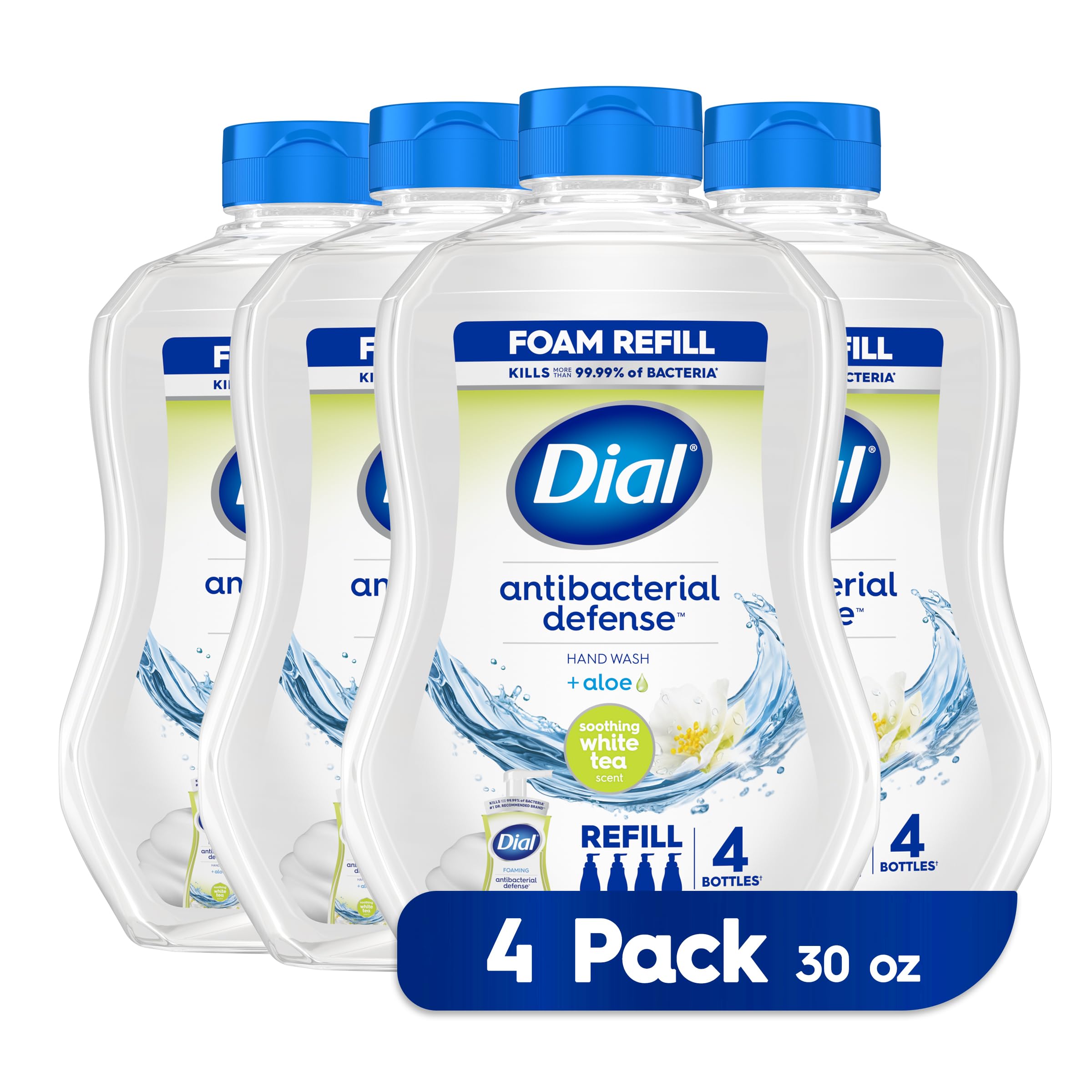 Foto 2 pulgar | Dial De Recambio Para Lavar A Mano, Antibacteriano, Relajante, Té Blanco, 900 Ml X 4 - Venta Internacional.