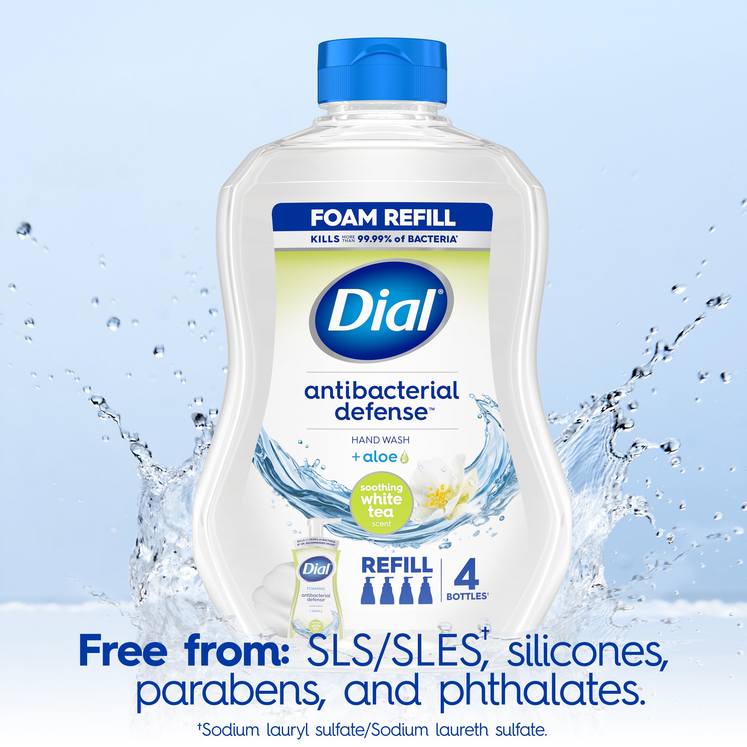 Foto 6 pulgar | Dial De Recambio Para Lavar A Mano, Antibacteriano, Relajante, Té Blanco, 900 Ml X 4 - Venta Internacional.