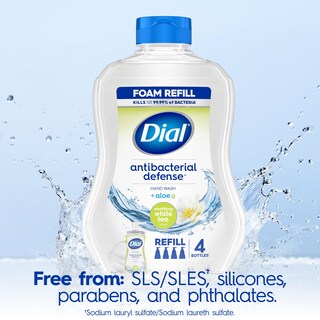 Foto 5 | Dial De Recambio Para Lavar A Mano, Antibacteriano, Relajante, Té Blanco, 900 Ml X 4 - Venta Internacional.