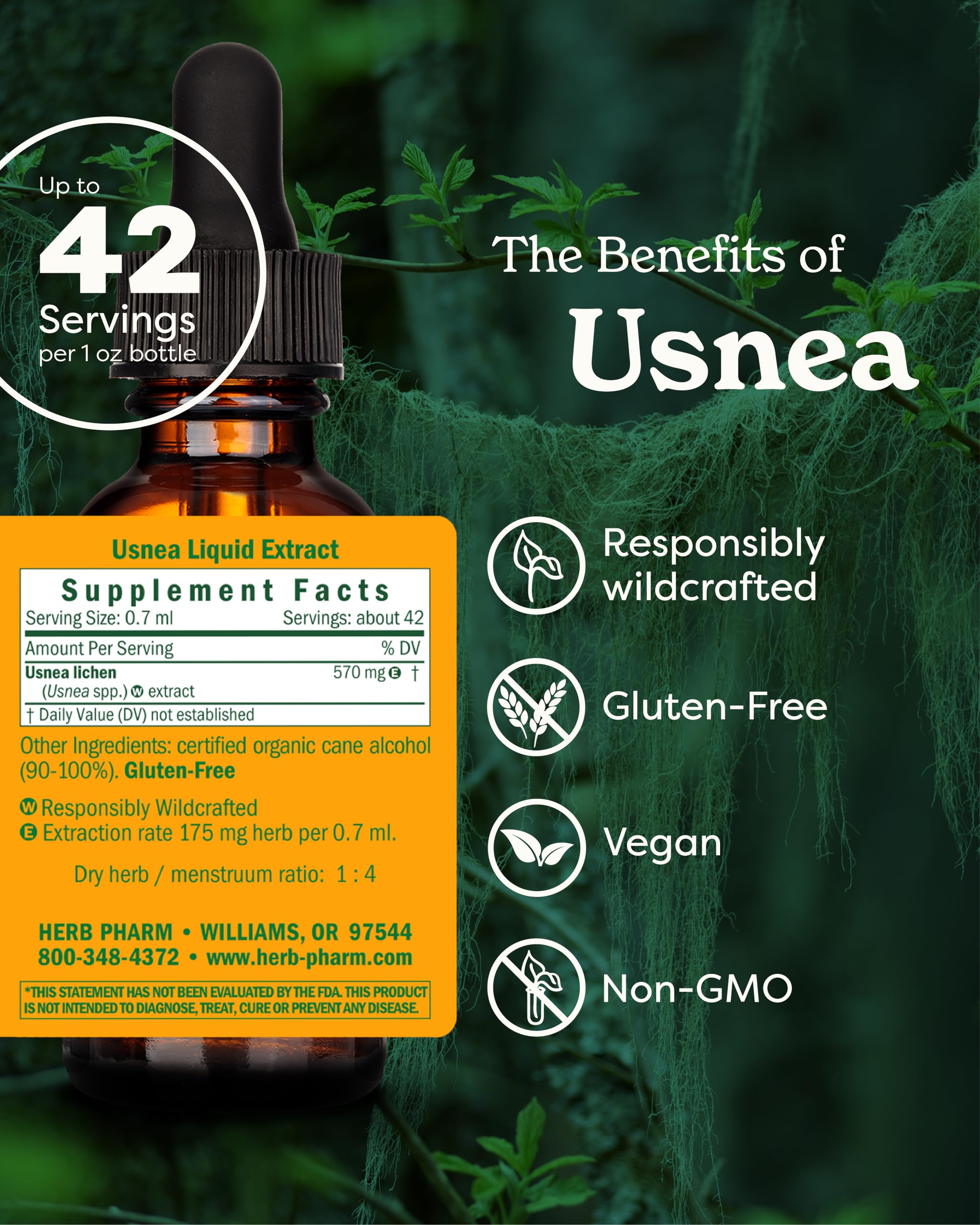 Foto 3 pulgar | Extracto Líquido Herb Pharm Usnea Para Limpieza  30 Ml - Venta Internacional.