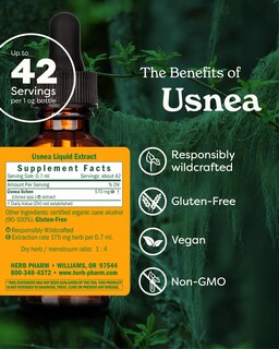 Foto 2 | Extracto Líquido Herb Pharm Usnea Para Limpieza 30 Ml - Venta Internacional.