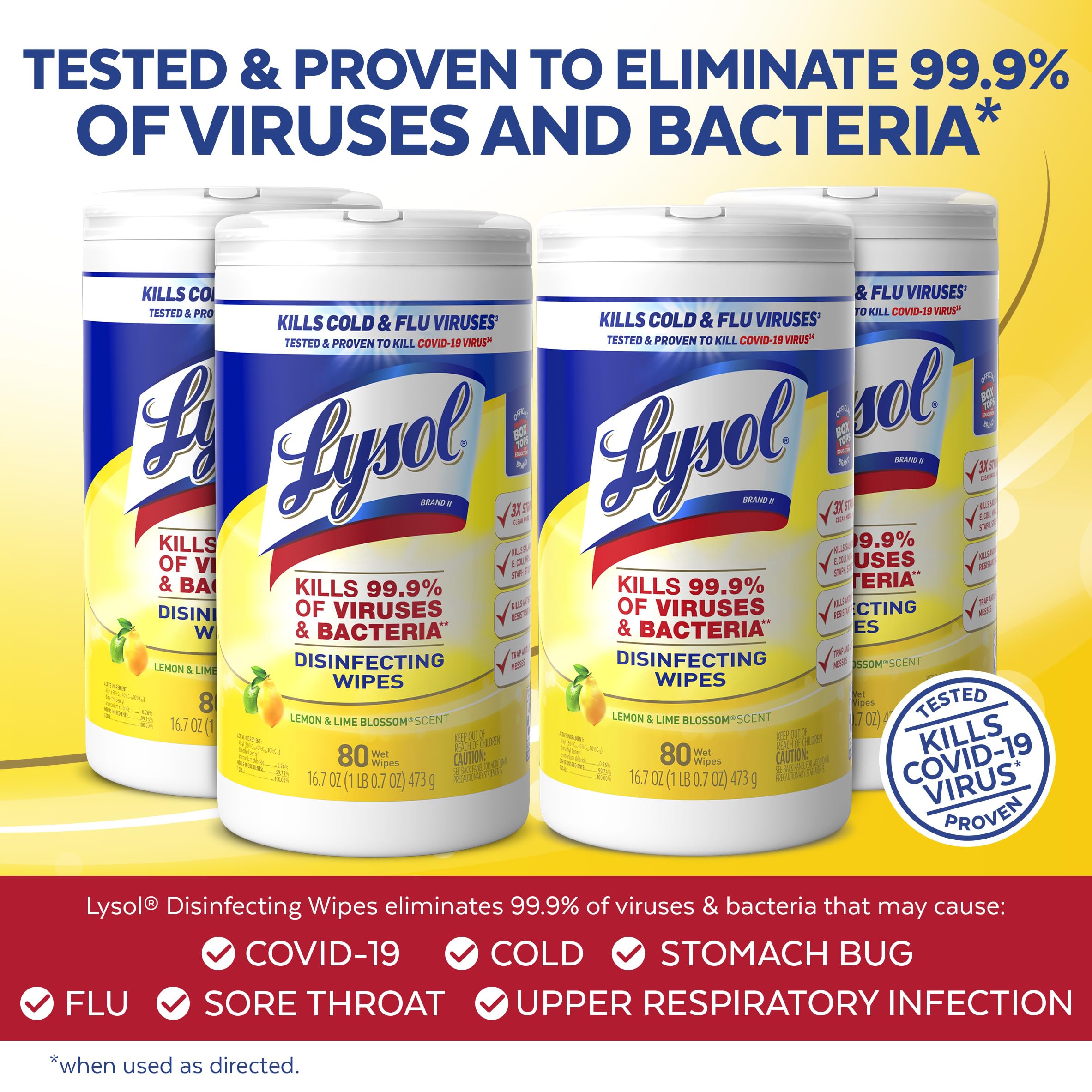 Foto 3 pulgar | Toallitas Desinfectantes Lysol Multi-surface Lemon  Paquete De 4 - Venta Internacional.