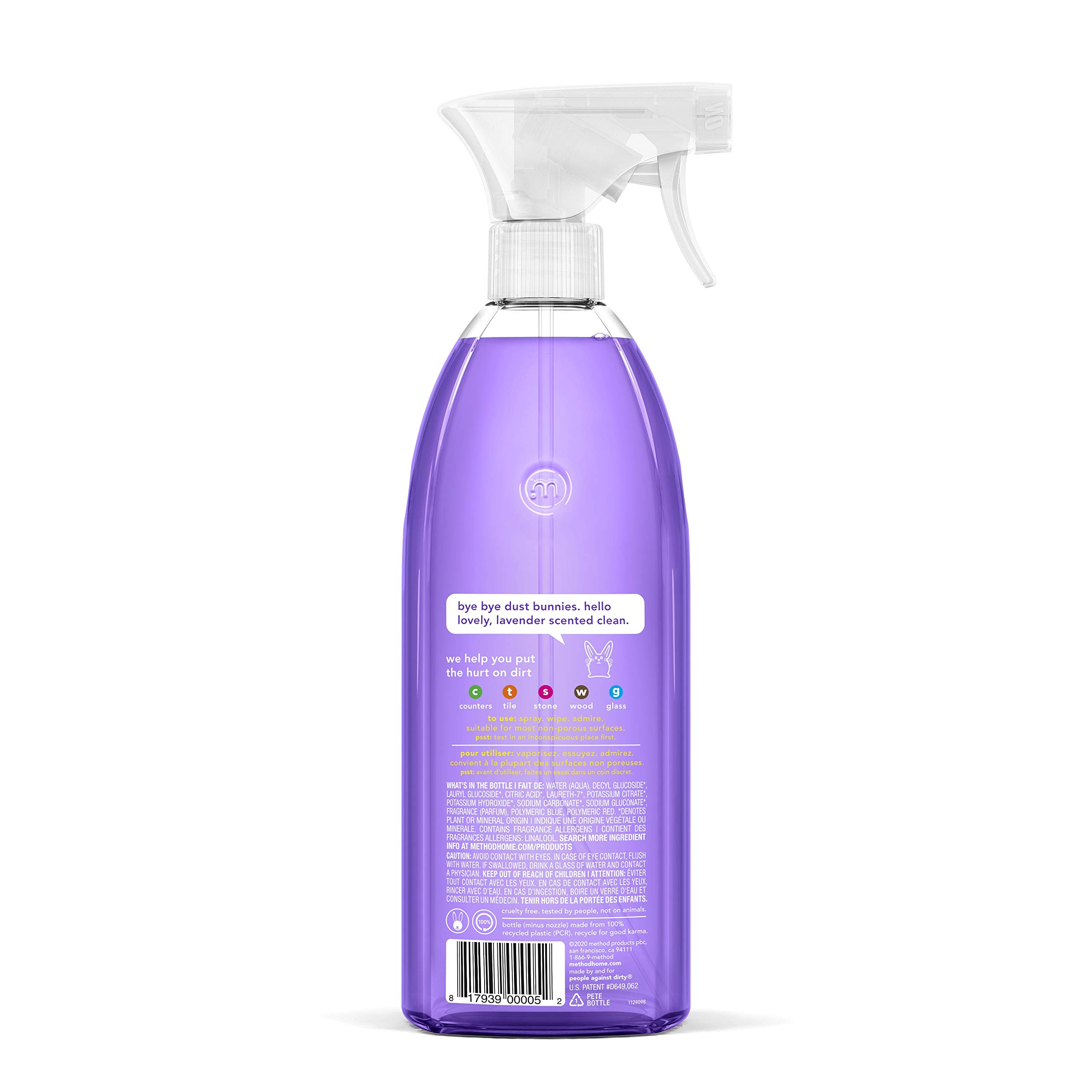 Foto 3 pulgar | Limpiador Multiusos En Aerosol Method French Lavender  800 Ml (paquete De 4) - Venta Internacional.