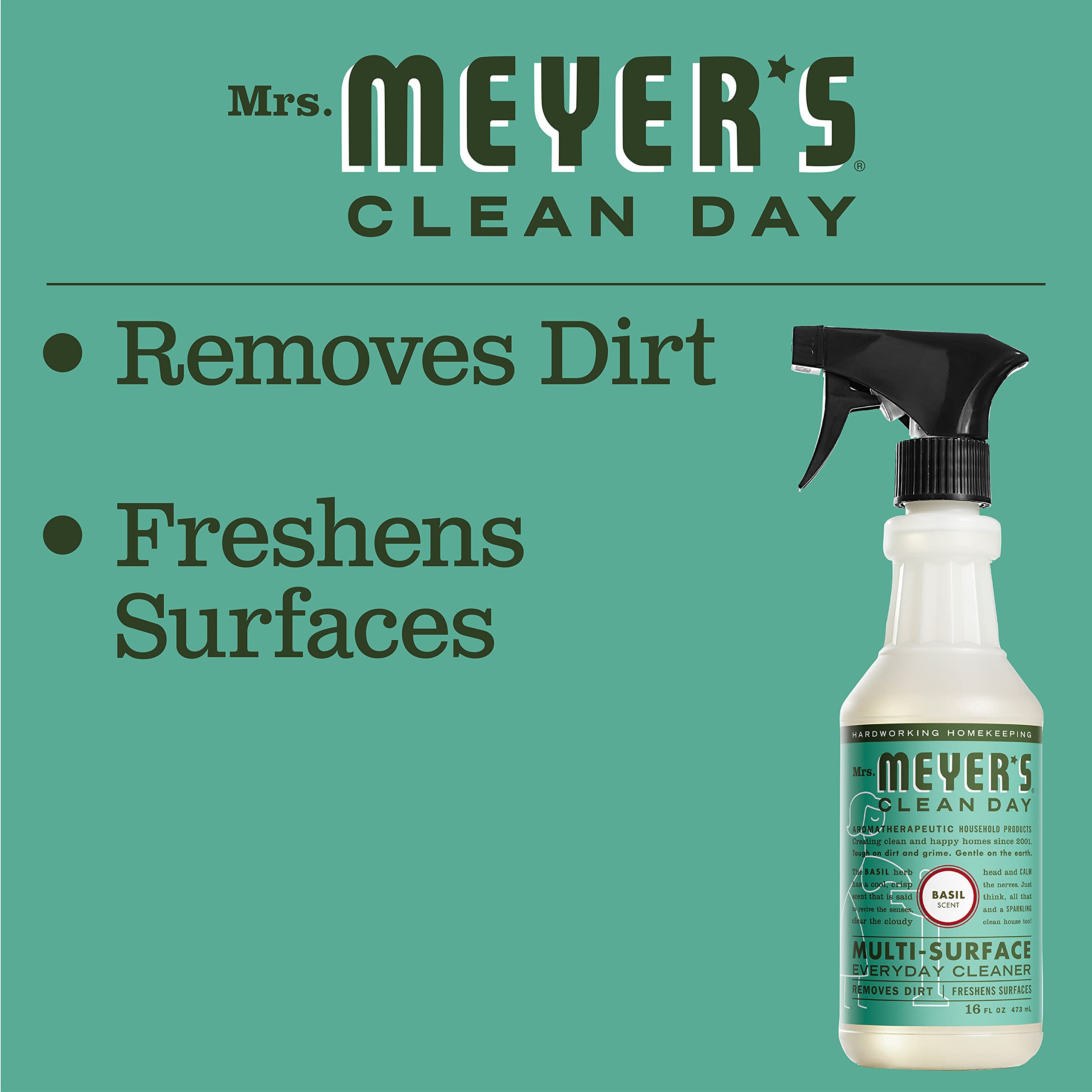 Foto 5 pulgar | Spray Limpiador Multiusos Mrs. Meyer's Clean Day Basil 500 Ml X 3 - Venta Internacional.