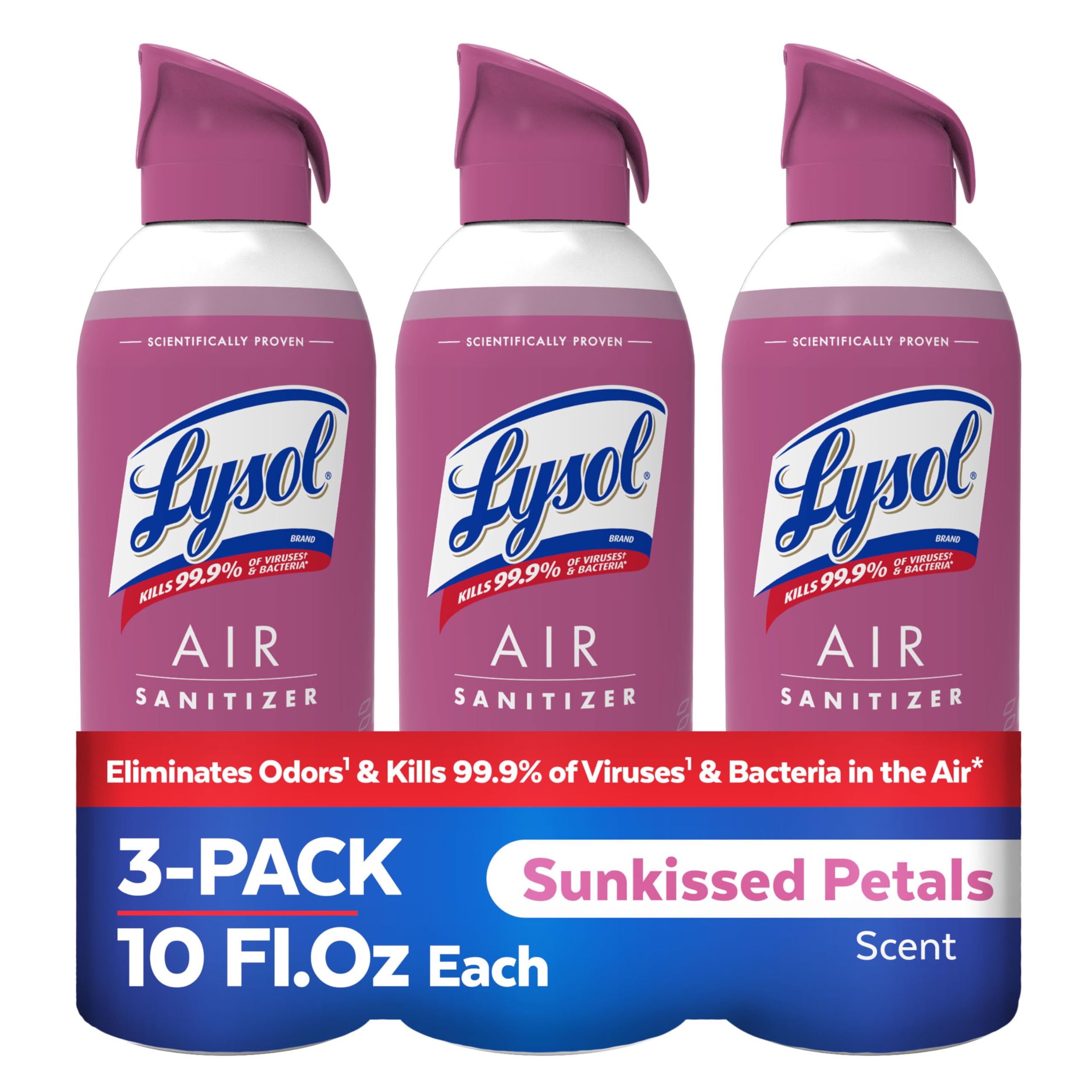 Foto 2 pulgar | Spray Desinfectante De Aire Lysol Sunkissed Petals Scent 300 Ml X3 - Venta Internacional.