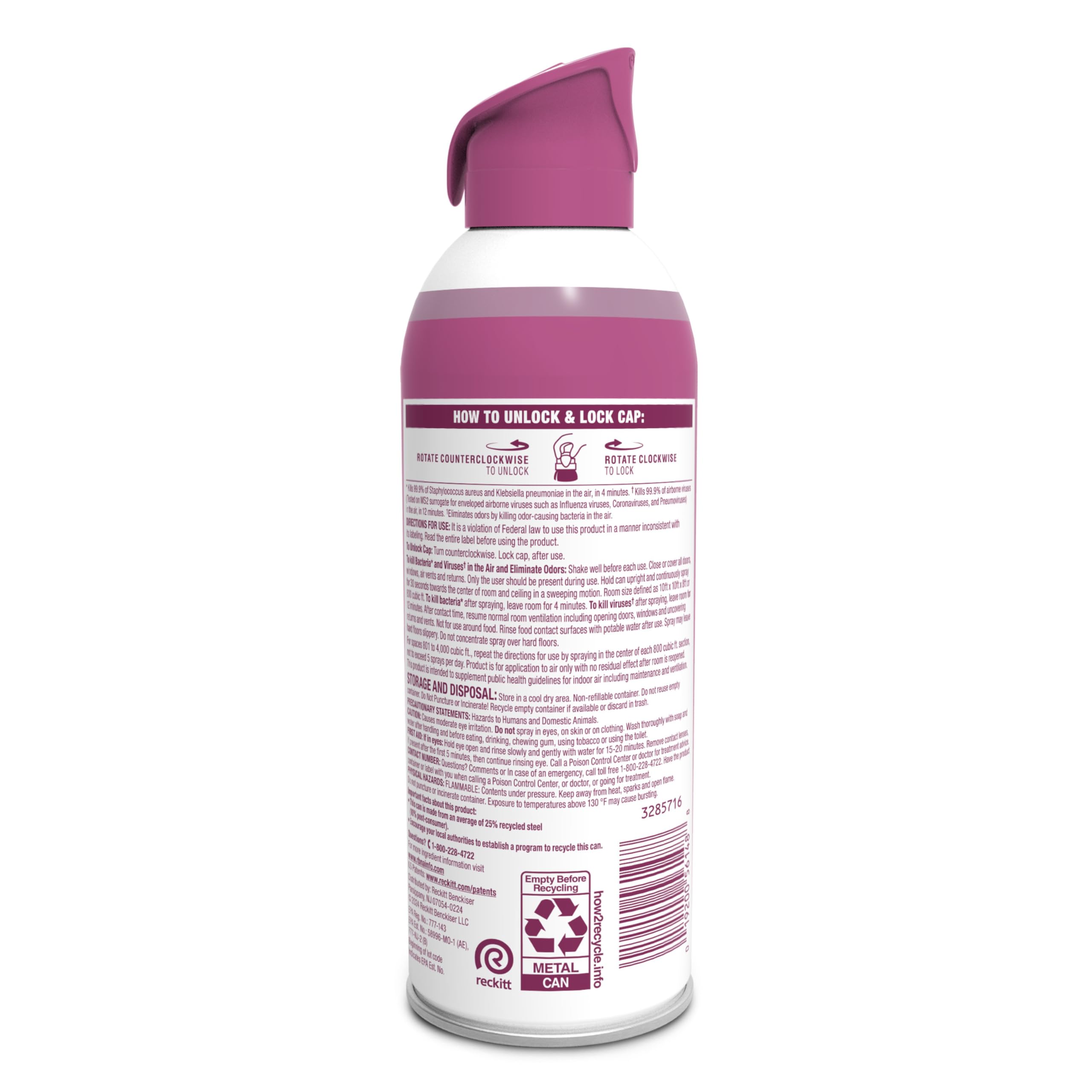 Foto 6 pulgar | Spray Desinfectante De Aire Lysol Sunkissed Petals Scent 300 Ml X3 - Venta Internacional.