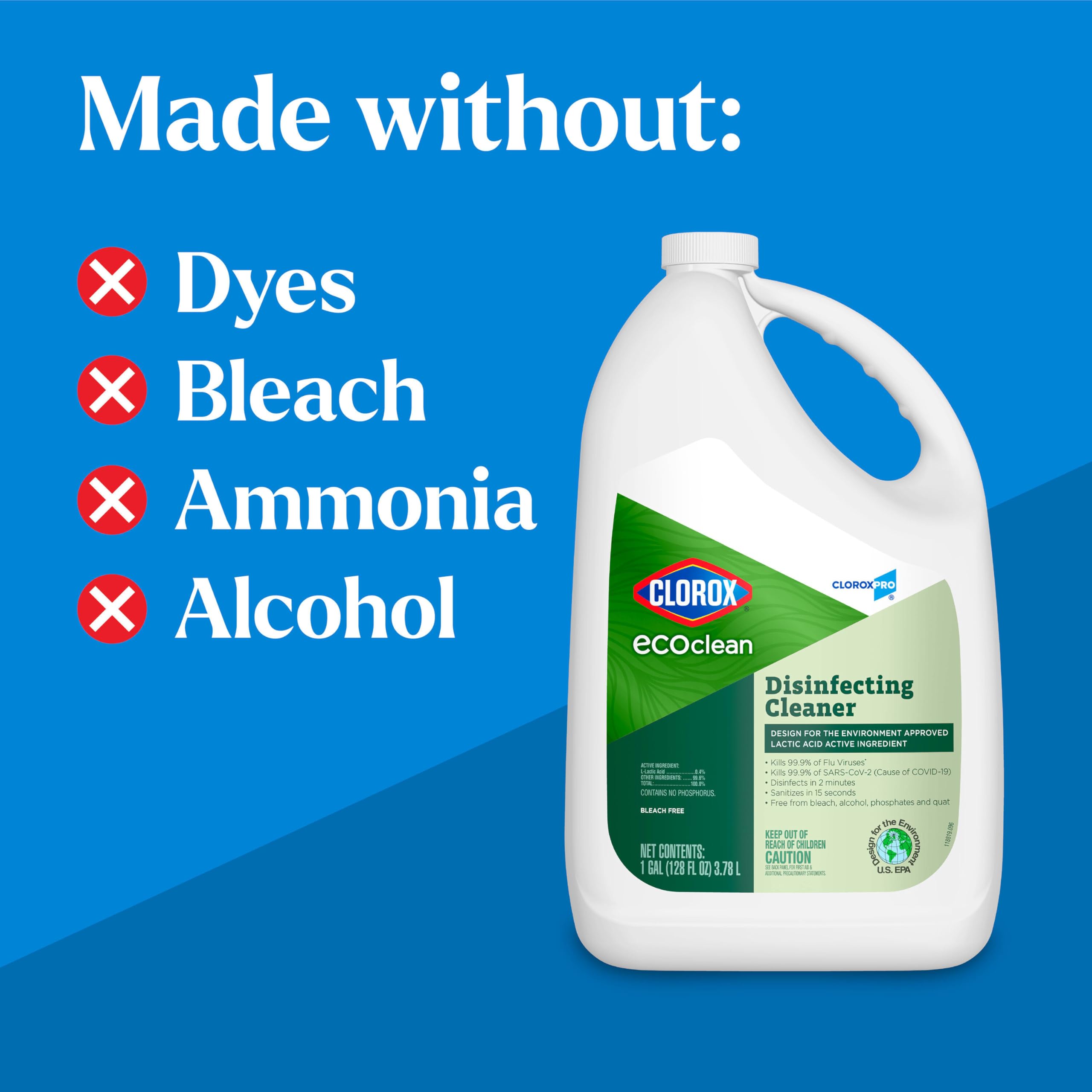 Foto 5 | Recambio De Limpiador Desinfectante Clorox Cloroxpro Ecoclean 3.8l - Venta Internacional.