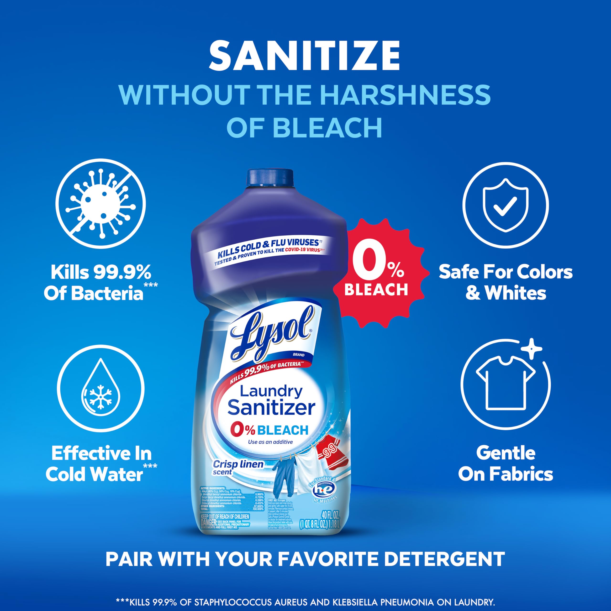 Foto 7 pulgar | Desinfectante Para Ropa Lysol  1.18 L (paquete De 4) - Venta Internacional.