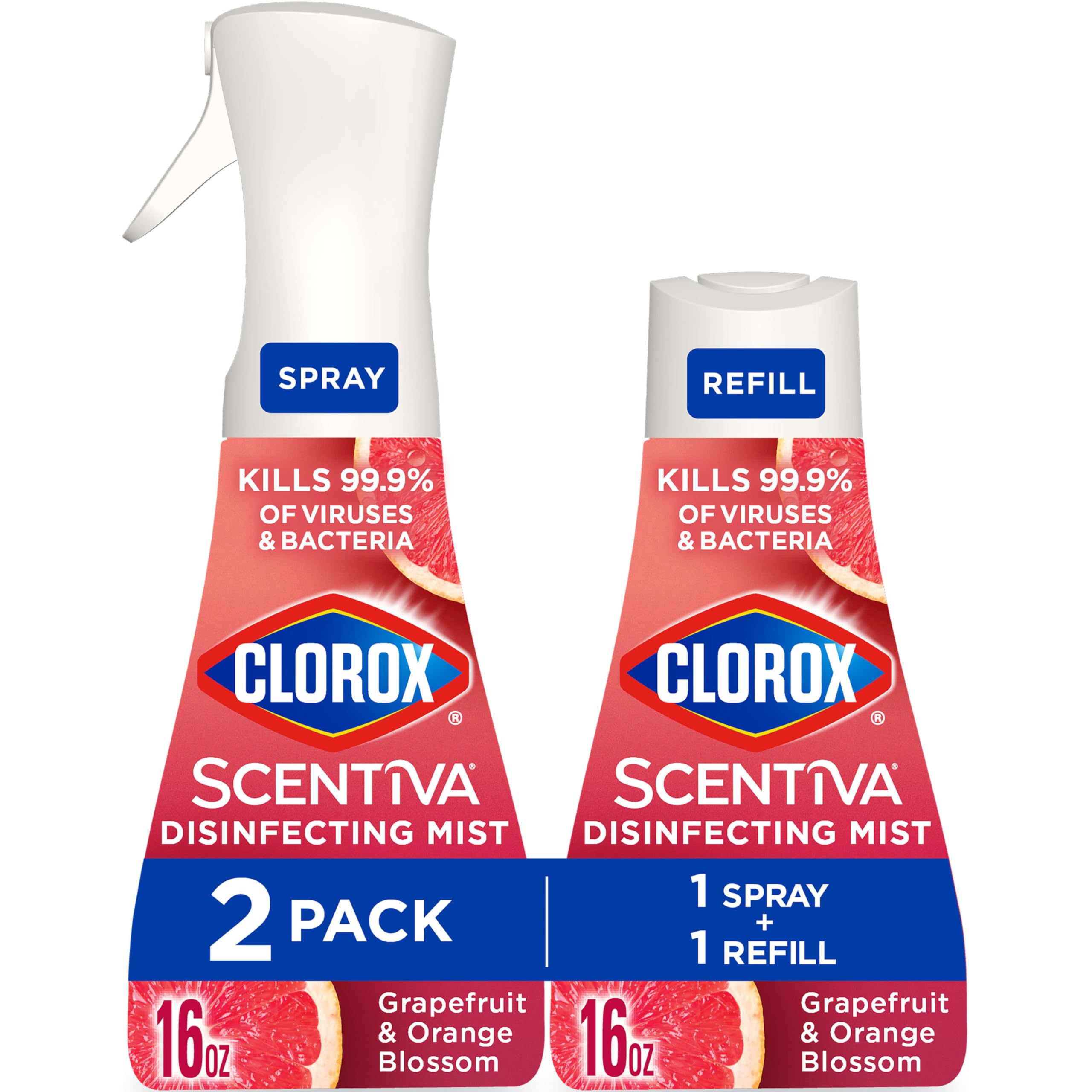 Foto 1 | Bruma Desinfectante Clorox Scentiva Grapefruit 473 Ml Con Recarga - Venta Internacional.