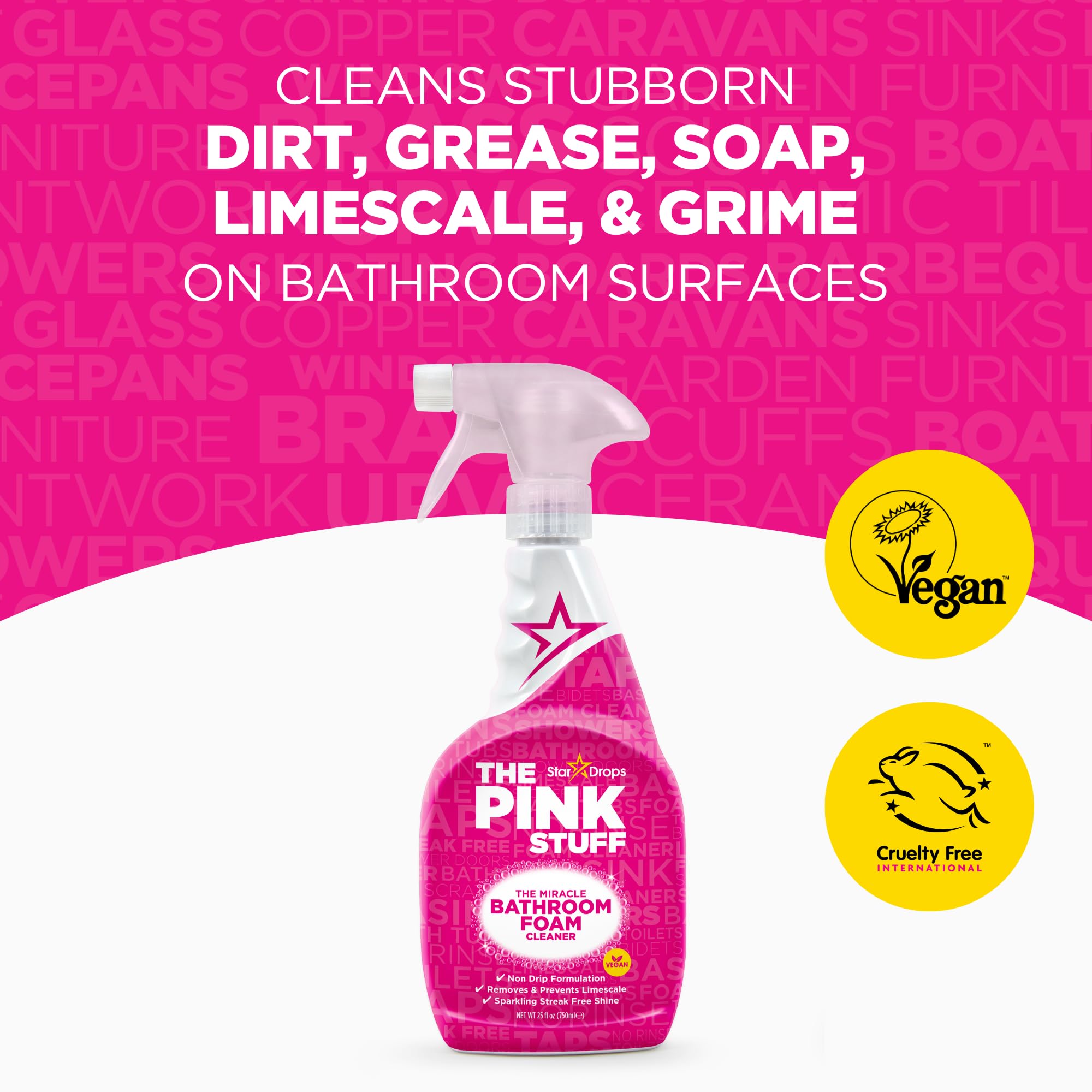 Foto 3 pulgar | Limpiador De Espuma Para Baño Stardrops The Pink Stuff  750 Ml  Paquete De 3 - Venta Internacional.