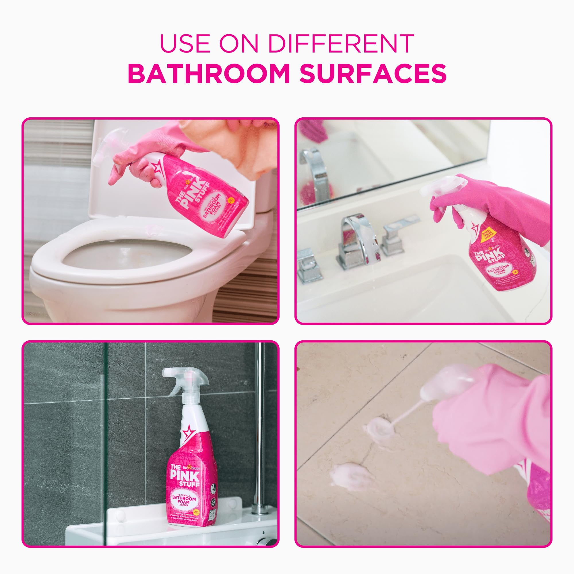 Foto 5 pulgar | Limpiador De Espuma Para Baño Stardrops The Pink Stuff  750 Ml  Paquete De 3 - Venta Internacional.